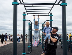 Торжественное открытие набережной реки Зея