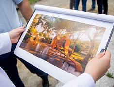 Олег Имамеев проверил, как идет обновление сквера Приемыхова