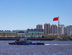 Торжественное прохождение войск Благовещенского гарнизона