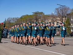 Торжественное прохождение войск Благовещенского гарнизона