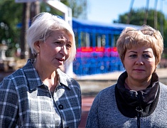 Мэр Олег Имамеев оценил ход работ на стадионе Алексеевской гимназии