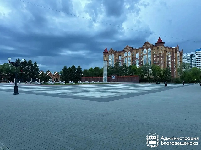 Из-за сильного дождя и ветра в Благовещенске введут режим повышенной готовности 