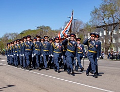 Торжественное прохождение войск Благовещенского гарнизона