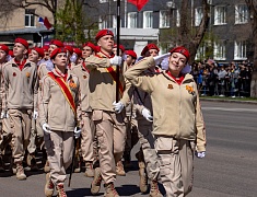 Торжественное прохождение войск Благовещенского гарнизона