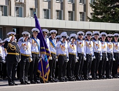 Торжественное прохождение войск Благовещенского гарнизона
