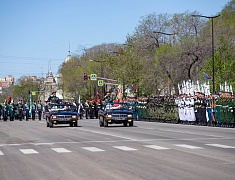 Торжественное прохождение войск Благовещенского гарнизона