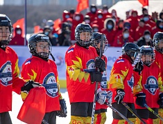 Соревнования по хоккею в рамках Международного российско-китайского фестиваля зимних видов спорта