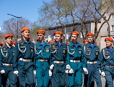 Торжественное прохождение войск Благовещенского гарнизона