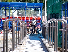 Мэр Олег Имамеев оценил ход работ на стадионе Алексеевской гимназии