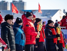 Соревнования по хоккею в рамках Международного российско-китайского фестиваля зимних видов спорта