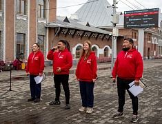 "Поезд Дружбы" встретили на железнодорожном  вокзале Благовещенска