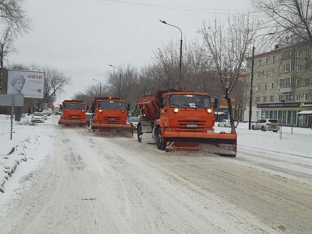 ГСТК очищает Благовещенск от выпавшего снега