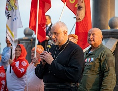 В Благовещенске встретили участников патриотического марафона-заплыва