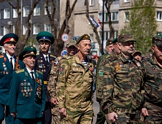 Торжественное прохождение войск Благовещенского гарнизона