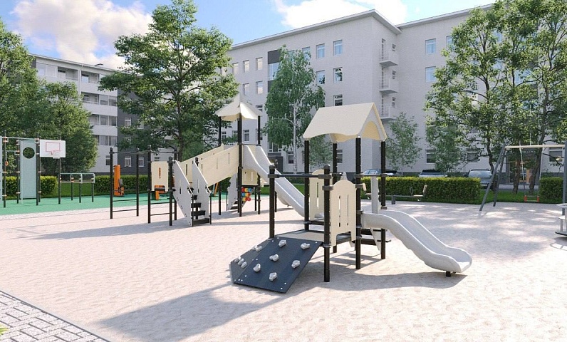 Качели-гнёзда, теннисные столы и игровые комплексы: в этом году в Благовещенске преобразятся три двора по федеральной программе 