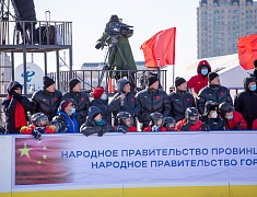 Соревнования по хоккею в рамках Международного российско-китайского фестиваля зимних видов спорта