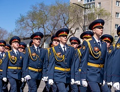 Торжественное прохождение войск Благовещенского гарнизона