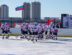 Соревнования по хоккею в рамках Международного российско-китайского фестиваля зимних видов спорта