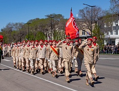 Торжественное прохождение войск Благовещенского гарнизона
