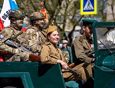 Торжественное прохождение войск Благовещенского гарнизона