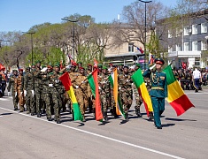 Торжественное прохождение войск Благовещенского гарнизона