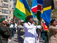 Торжественное прохождение войск Благовещенского гарнизона