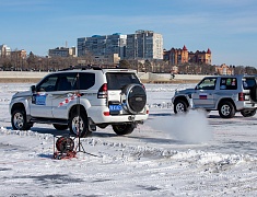 Автомобильные гонки в рамках Международного российско-китайского фестиваля зимних видов спорта