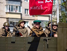 Торжественное прохождение войск Благовещенского гарнизона