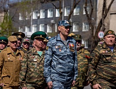 Торжественное прохождение войск Благовещенского гарнизона