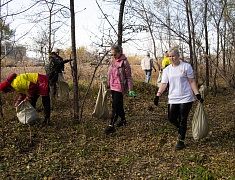 В рамках акции «Город берегу» большой субботник прошел на улице Чайковского