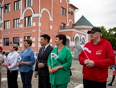 "Поезд Дружбы" встретили на железнодорожном  вокзале Благовещенска