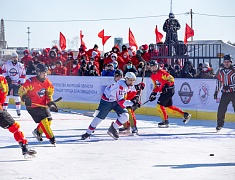 Соревнования по хоккею в рамках Международного российско-китайского фестиваля зимних видов спорта