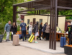 Заезд в лагерь имени Гагарина