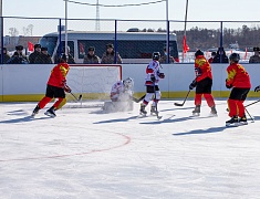 Соревнования по хоккею в рамках Международного российско-китайского фестиваля зимних видов спорта