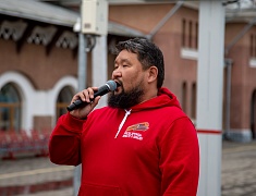 "Поезд Дружбы" встретили на железнодорожном  вокзале Благовещенска