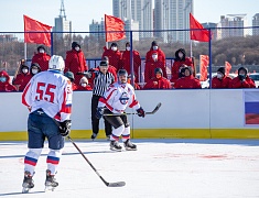 Соревнования по хоккею в рамках Международного российско-китайского фестиваля зимних видов спорта