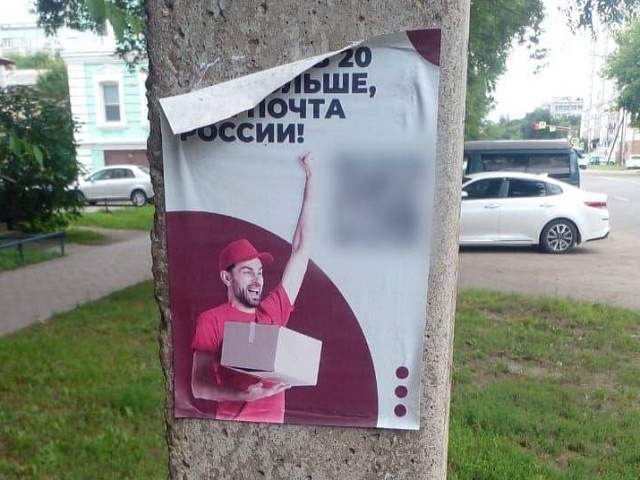 «Платим в 20 раз больше, чем почта России!»: в Благовещенске зафиксировали случай незаконной расклейки рекламы 