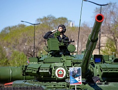 Торжественное прохождение войск Благовещенского гарнизона