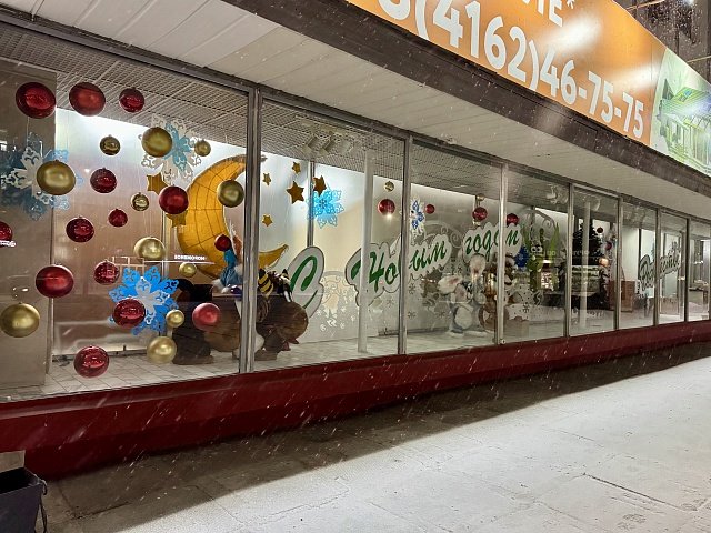 В Благовещенске определили самые новогодние фасады