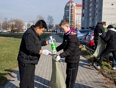 К акции «Город берегу» присоединились спортсмены федерации тхэквондо ИТФ