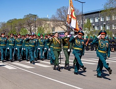Торжественное прохождение войск Благовещенского гарнизона