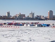 Соревнования по хоккею в рамках Международного российско-китайского фестиваля зимних видов спорта