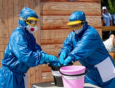 Командно-штабные учения по ликвидации условного очага особо опасного заболевания животных