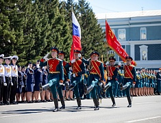 Торжественное прохождение войск Благовещенского гарнизона