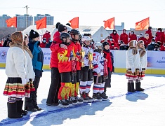 Соревнования по хоккею в рамках Международного российско-китайского фестиваля зимних видов спорта